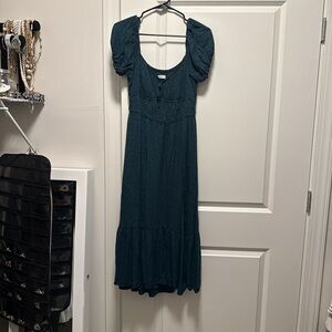 Hollister Dark Teal Midi Dress
